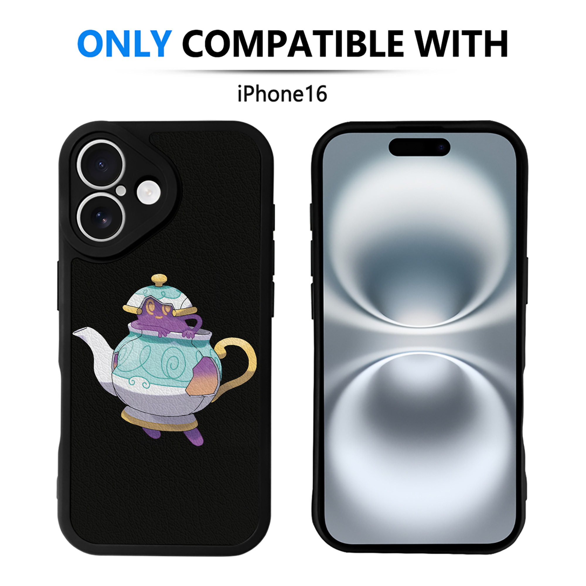 （画像用） ポケットモンスター Pokémon 【iPhone 16シリーズ対応】シリコンスマホケース（レザー調） 材質：シリコン